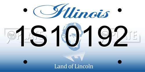 1S10192 Illinois License Plate