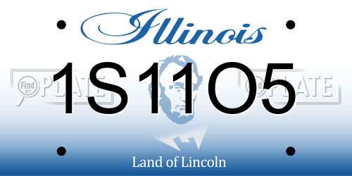 1S11O5 Illinois License Plate