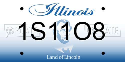 1S11O8 Illinois License Plate