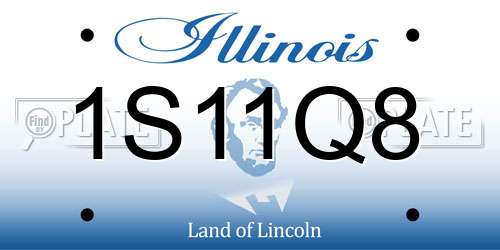 1S11Q8 Illinois License Plate