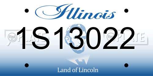 1S13022 Illinois License Plate