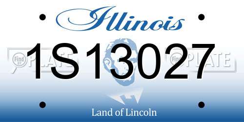 1S13027 Illinois License Plate