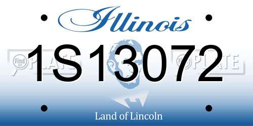 1S13072 Illinois License Plate