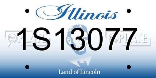 1S13077 Illinois License Plate