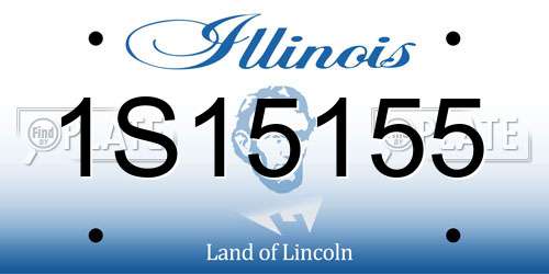 1S15155 Illinois License Plate