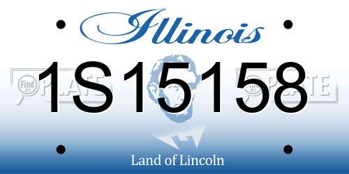 1S15158 Illinois License Plate