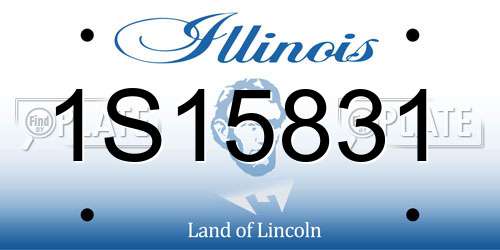 1S15831 Illinois License Plate