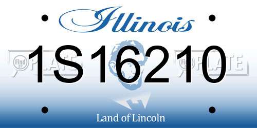 1S16210 Illinois License Plate