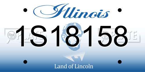 1S18158 Illinois License Plate