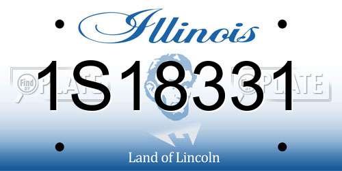 1S18331 Illinois License Plate