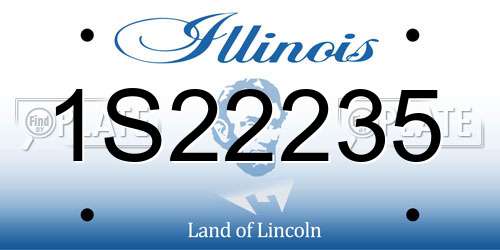 1S22235 Illinois License Plate