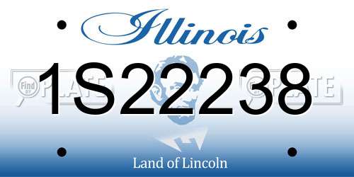 1S22238 Illinois License Plate