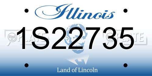 1S22735 Illinois License Plate