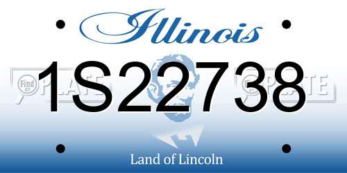 1S22738 Illinois License Plate