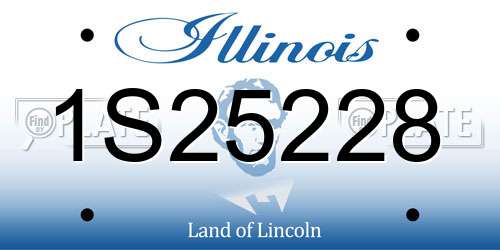 1S25228 Illinois License Plate