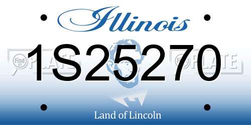1S25270 Illinois License Plate