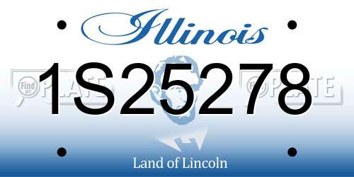 1S25278 Illinois License Plate
