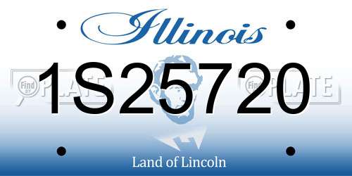 1S25720 Illinois License Plate