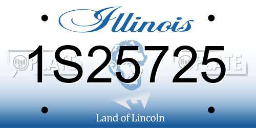 1S25725 Illinois License Plate