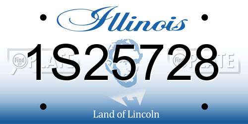 1S25728 Illinois License Plate