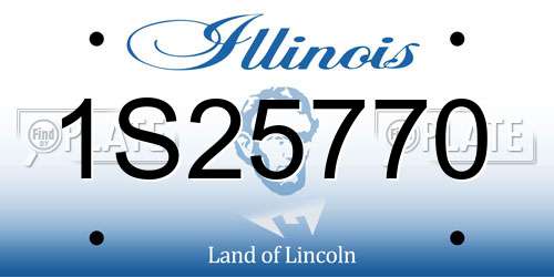 1S25770 Illinois License Plate