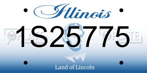 1S25775 Illinois License Plate