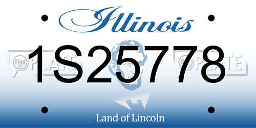 1S25778 Illinois License Plate