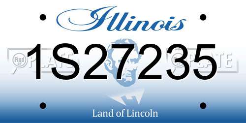 1S27235 Illinois License Plate