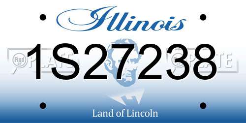 1S27238 Illinois License Plate