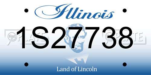 1S27738 Illinois License Plate