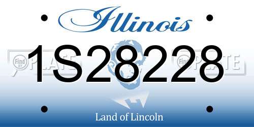 1S28228 Illinois License Plate