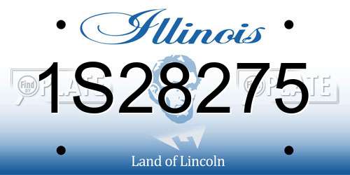 1S28275 Illinois License Plate