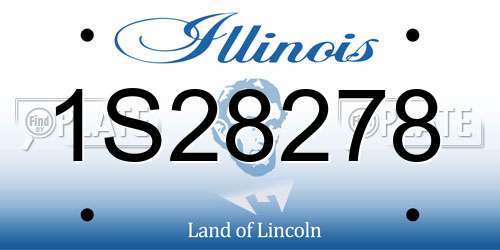1S28278 Illinois License Plate