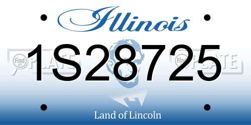 1S28725 Illinois License Plate
