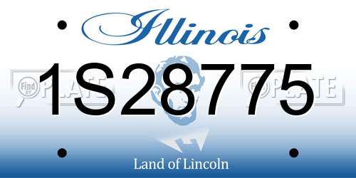 1S28775 Illinois License Plate