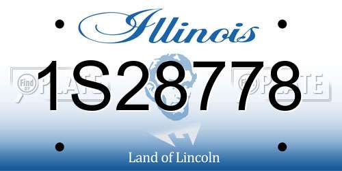 1S28778 Illinois License Plate