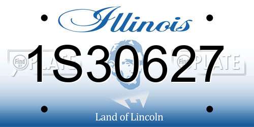 1S30627 Illinois License Plate