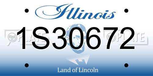 1S30672 Illinois License Plate