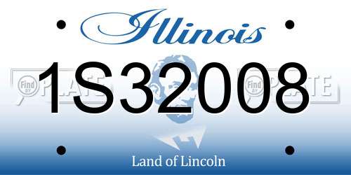 1S32008 Illinois License Plate