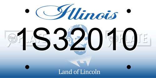 1S32010 Illinois License Plate