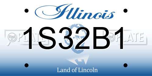 1S32B1 Illinois License Plate