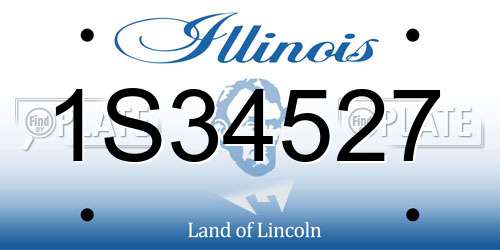 1S34527 Illinois License Plate