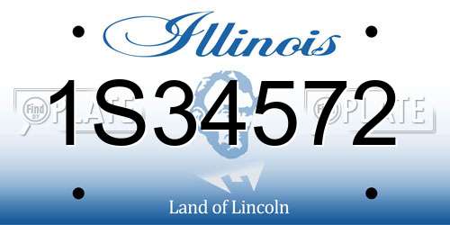 1S34572 Illinois License Plate