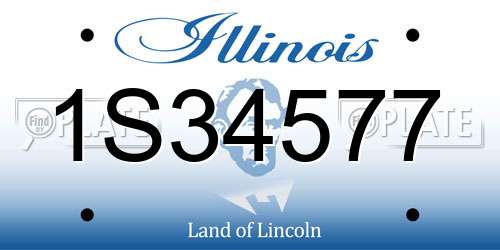 1S34577 Illinois License Plate