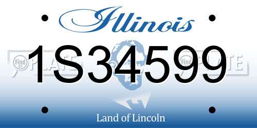 1S34599 Illinois License Plate