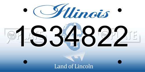 1S34822 Illinois License Plate
