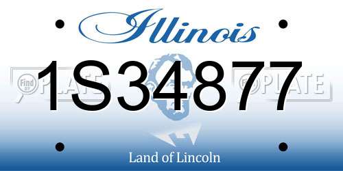 1S34877 Illinois License Plate
