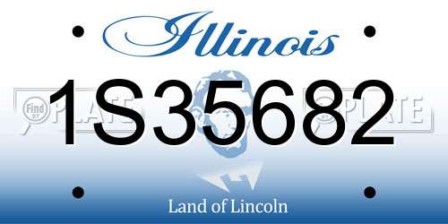 1S35682 Illinois License Plate