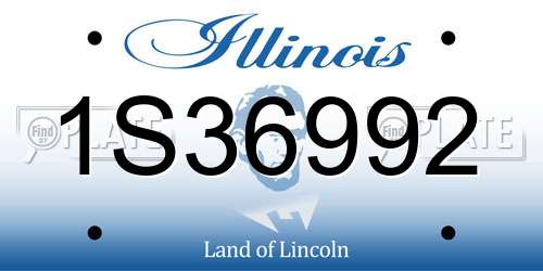 1S36992 Illinois License Plate