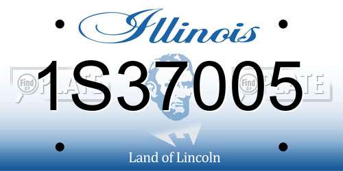 1S37005 Illinois License Plate